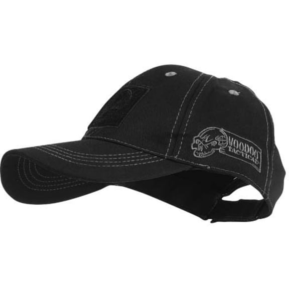 Voodoo Classic Cap w/ Removable Flag Patch - Mens, Black/Gray, One Size