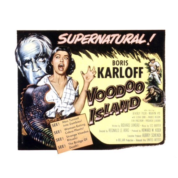Voodoo Island Beverly Tyler Boris Karloff 1957 Movie Poster Masterprint (28 x 22)