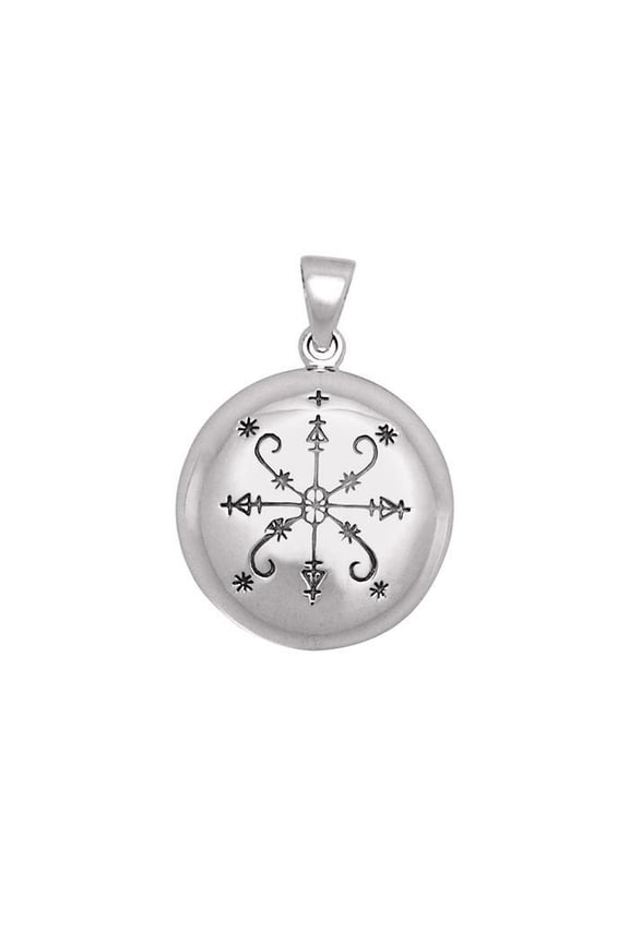 Voodoo Met Kalfou Lao Crossroad 925 Sterling Silver Pendant Spiritual Jewelry