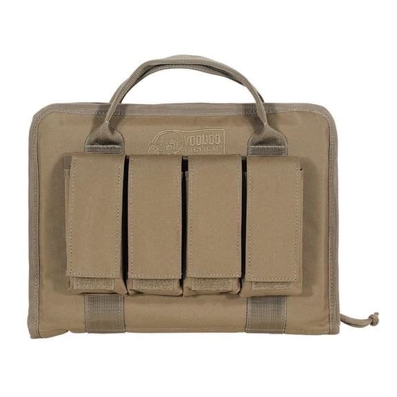 Voodoo Pistol Case With Mag Pouch in Coyote