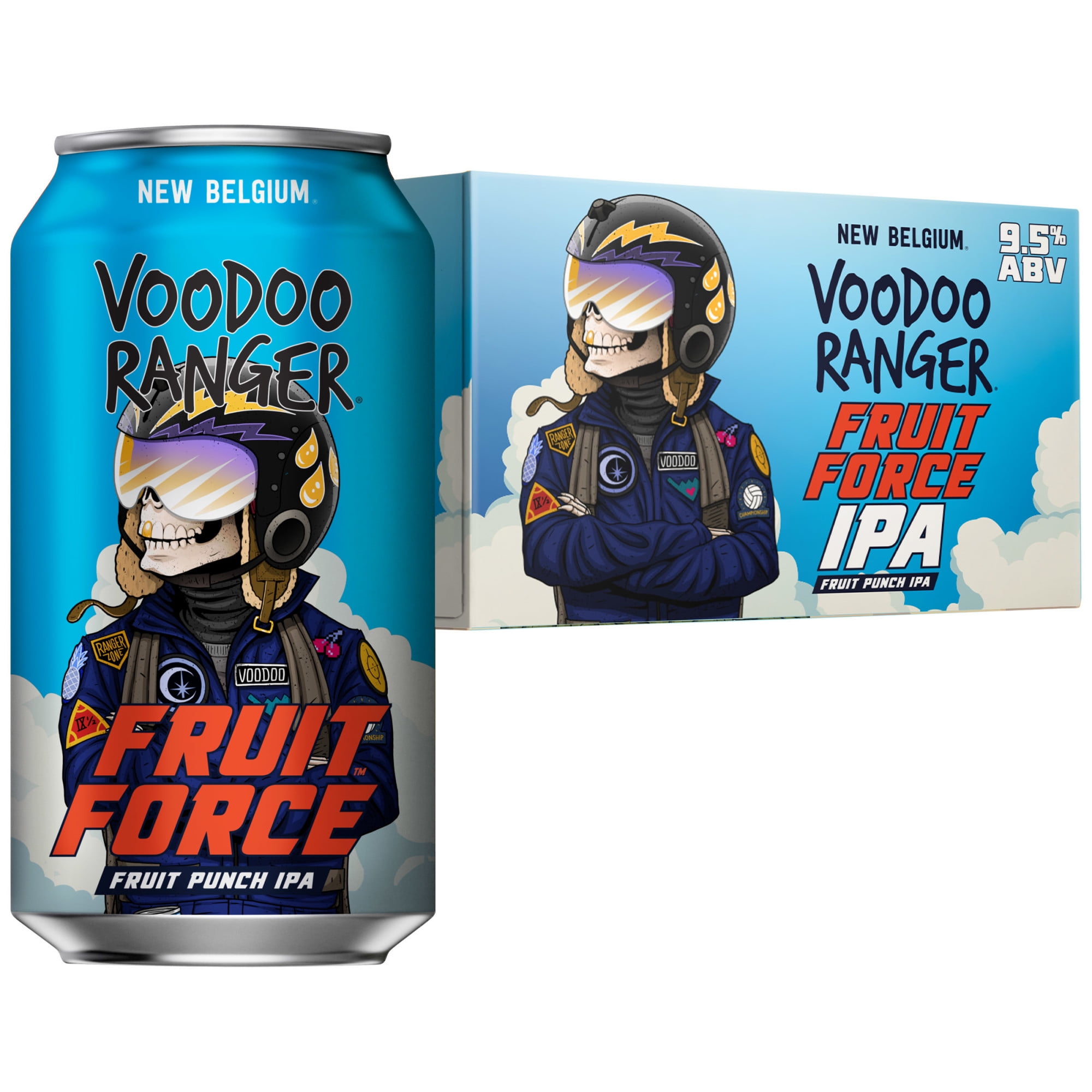 Voodoo Ranger Fruit Force Hazy Punch IPA Craft Beer, 6 Pack, 12 fl oz