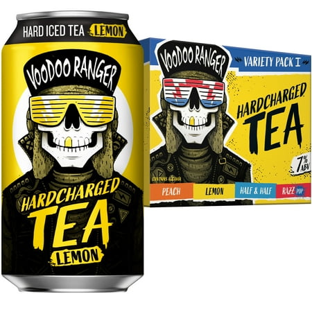 Voodoo Ranger Hardcharged Tea Craft Variety Pack I, 12 Pack, 12 fl oz Cans, 7% ABV