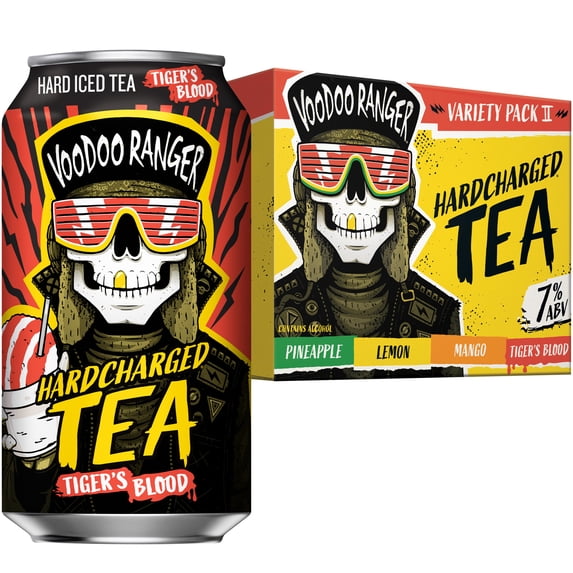 Voodoo Ranger Hardcharged Tea Variety Pack II 12 pack, 12 fl oz Cans, 7 ...