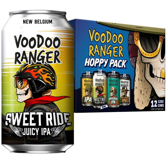 Voodoo Ranger Hoppy IPA Variety Pack Craft Beer, 12 pack, 12 fl oz Cans, 9.5% ABV