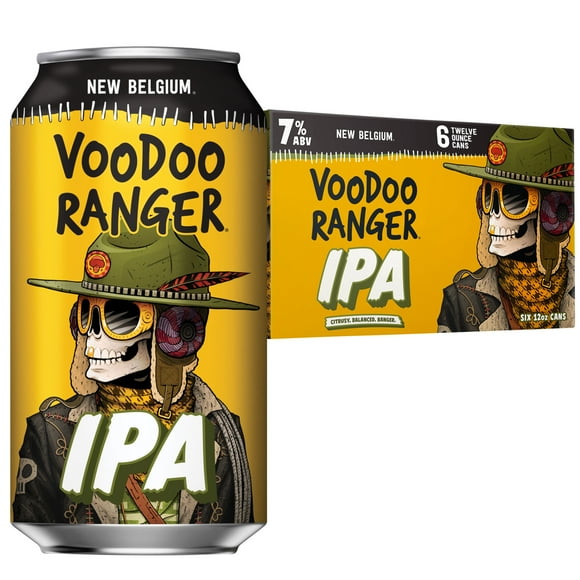 Voodoo Ranger IPA Craft Beer, 6 pack, 12 fl oz Cans, 7% ABV