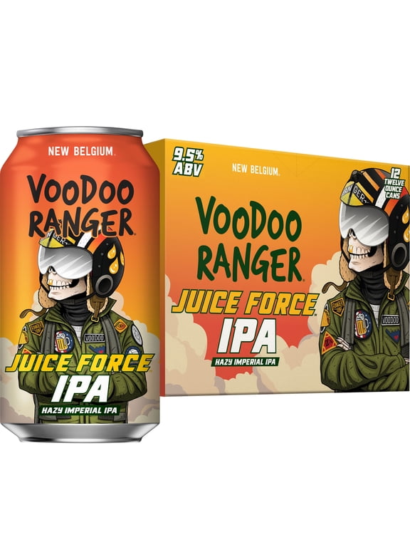 Voodoo Ranger Juice Force Hazy Imperial IPA Craft Beer, 12 pack, 12 fl oz Cans, 9.5% ABV