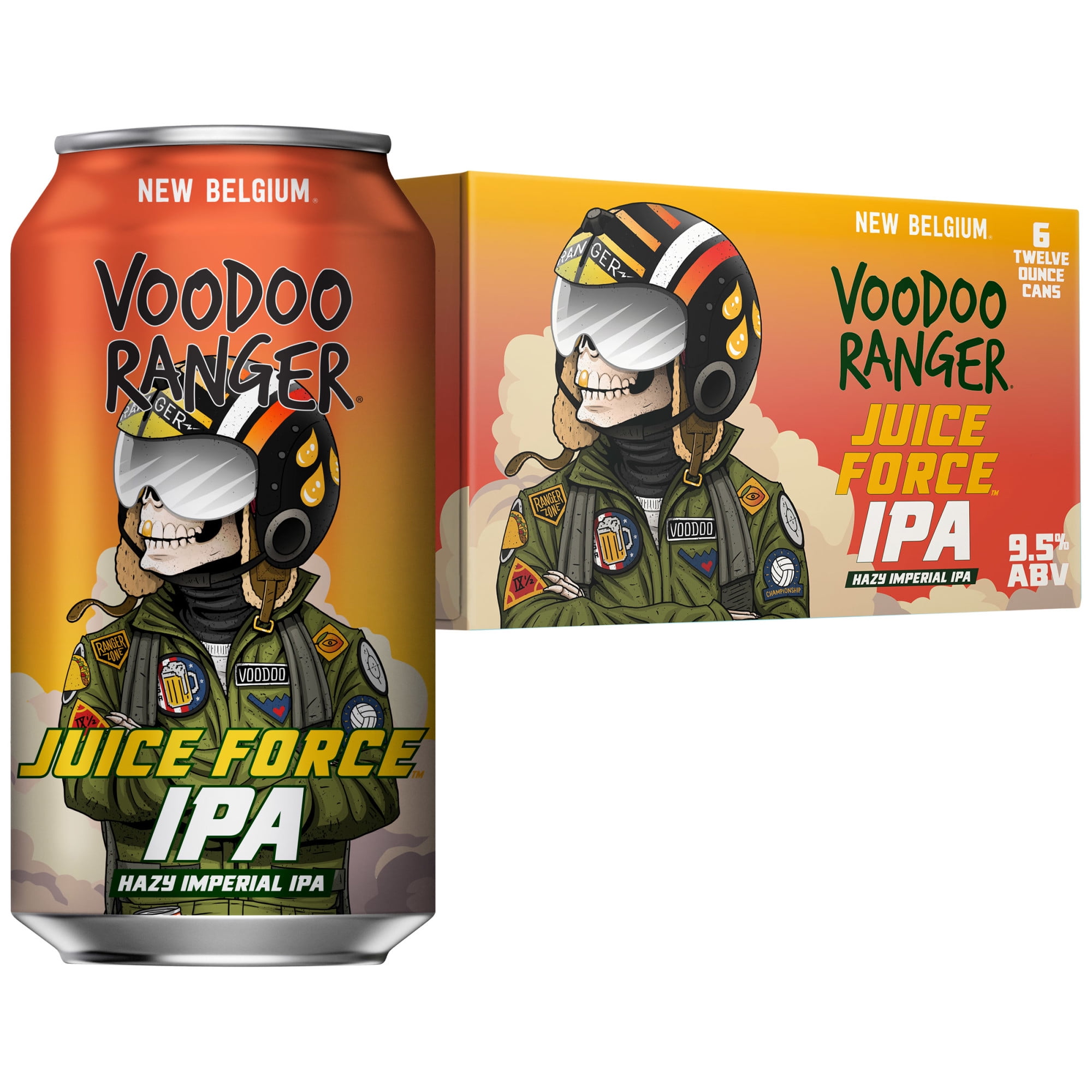 Voodoo Ranger Juice Force Hazy Imperial IPA Craft Beer, 6 Pack, 12 fl