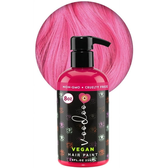 Moehair Voodoo Pink Hair Dye (Puppy Love) 8 fl oz | Vegan Semi-Permanent Hair Color | All Hair Types