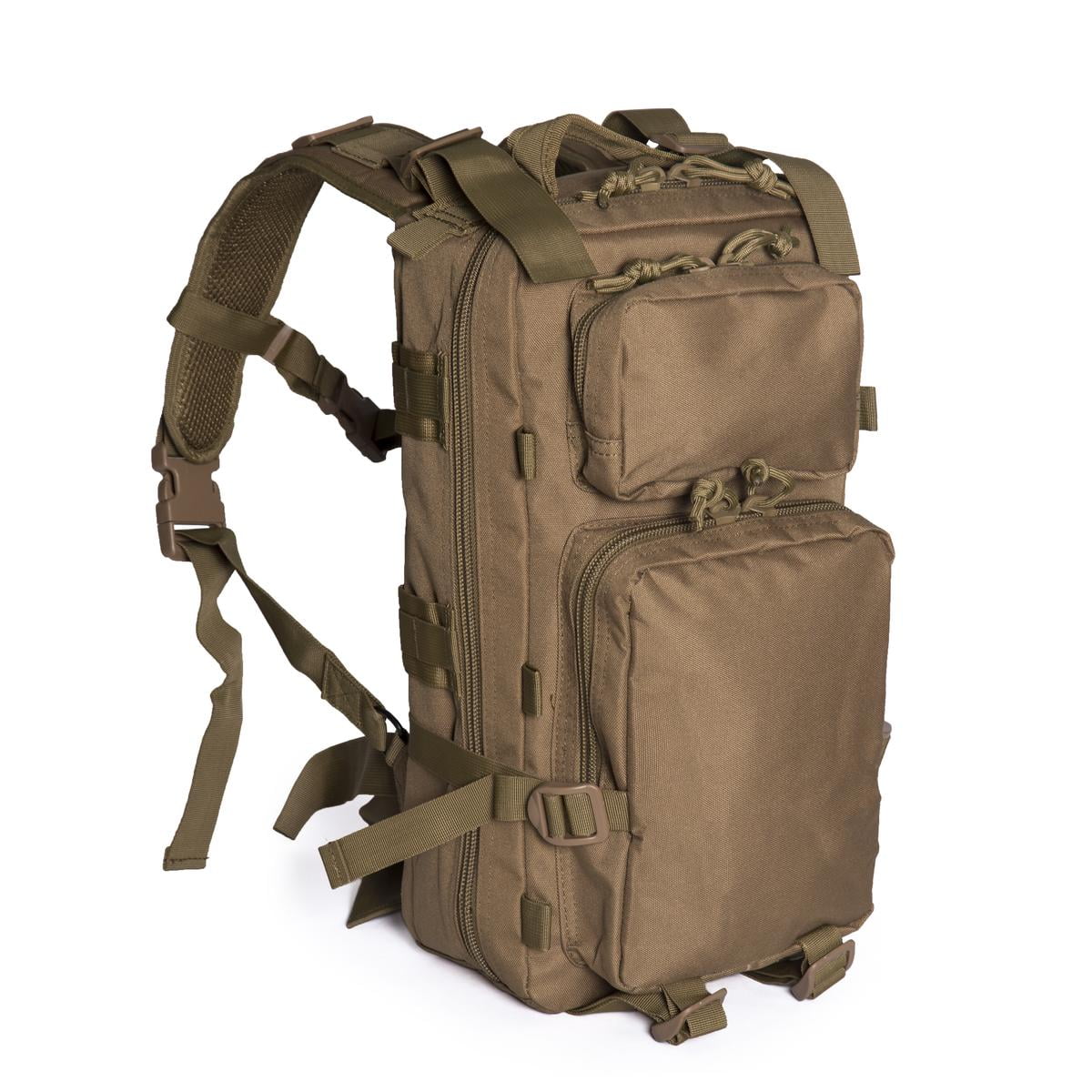 Voodoo Tactical Level III Assault Pack - Coyote Tan Military Backpack With PALS Webbing