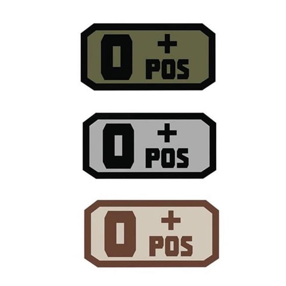 Voodoo Tactical 07-0995004000 OD Green O+ Blood Type 3x2" Rubber Patch
