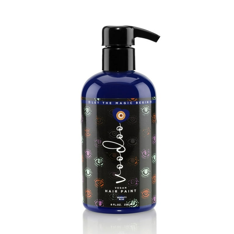 Voodoo Vegan Hair Paint Serenity Blue 8 fl oz Vivid Bright and Intense Semi permanent Hair color with Intermixable Shades to Create more