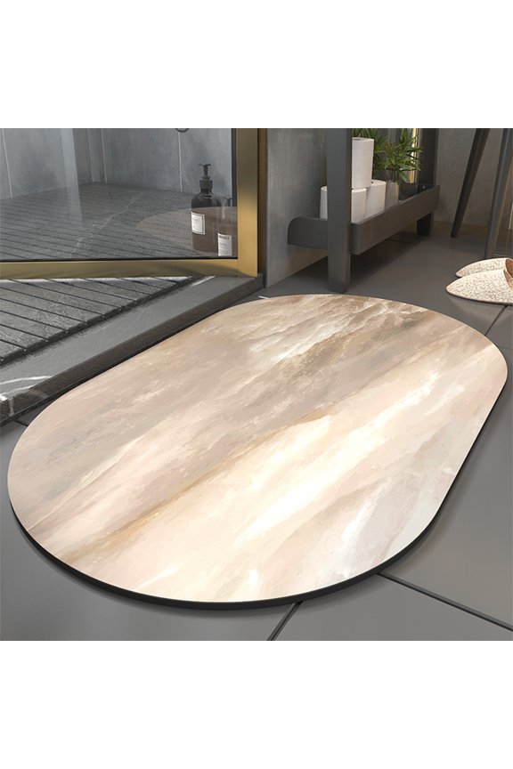 Bathroom Mat Thin Bath Mats for Bathroom Under Door Non Slip Rubber Backing Low Profile Fast Drying Bath Mats for Bathroom Soft Washable 20*32 Brown