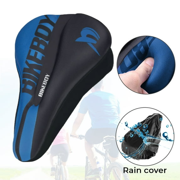 Voofly Lycra Fabric Bicycle Saddle Covers, Black Narrow Bike Seat Cover, 11 Inches X 7 Inches, Unisex,with A Waterproof Rain Cover Black