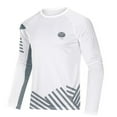 thumbnail image 1 of Voofly Spf Shirts for Men UPF 50 Rash Guard Sun Shirt Quick Dry Lightweight Fishing Hiking White S, 1 of 7