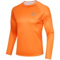 thumbnail image 1 of Voofly UPF 50+ Men's Long Sleeve Fishing Shirts UV Sun Protection Tee Tops For Outdoors Running Workout Orange L, 1 of 10