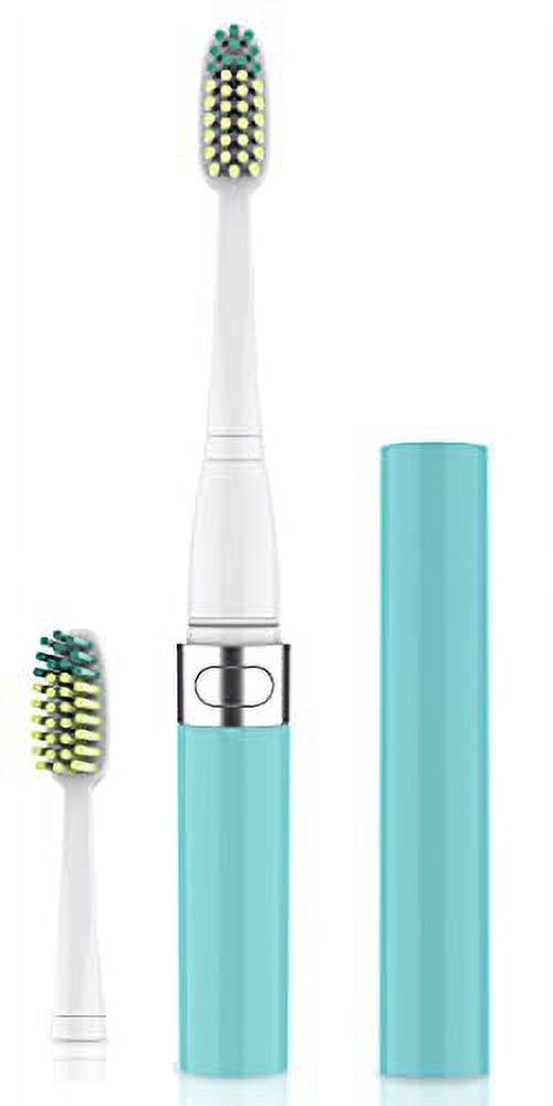 Voom Sonic Go Series Battery Operated Electric Toothbrush Dentist Recommended Portable Oral Care 2 Minute Timer Light Weight Design Soft Dupont Nylon Bristles, Hawaiian Blue, 1 Count - image 1 of 3