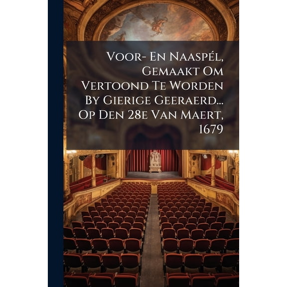 Voor- En Naaspl, Gemaakt Om Vertoond Te Worden By Gierige Geeraerd... Op Den 28e Van Maert, 1679 : Blyspel (Paperback)