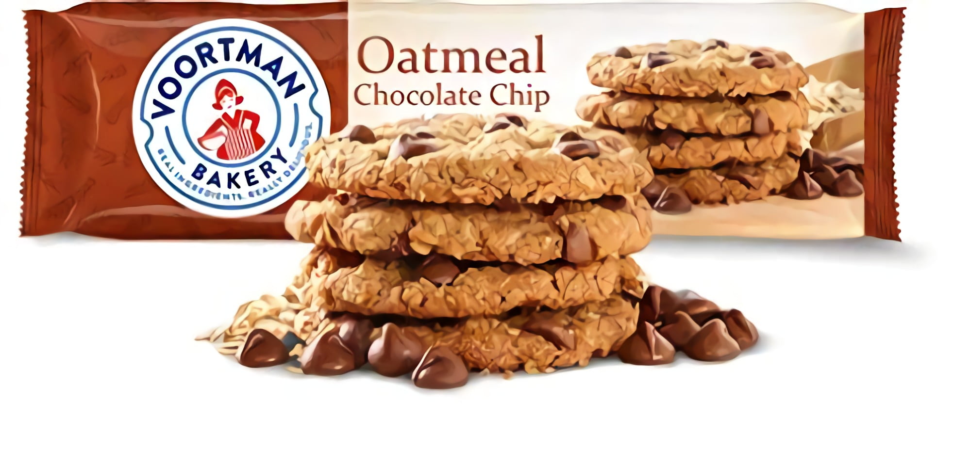 Voortman Bakery Cookies, Delicious Cookies, Pack of 4 (Oatmeal