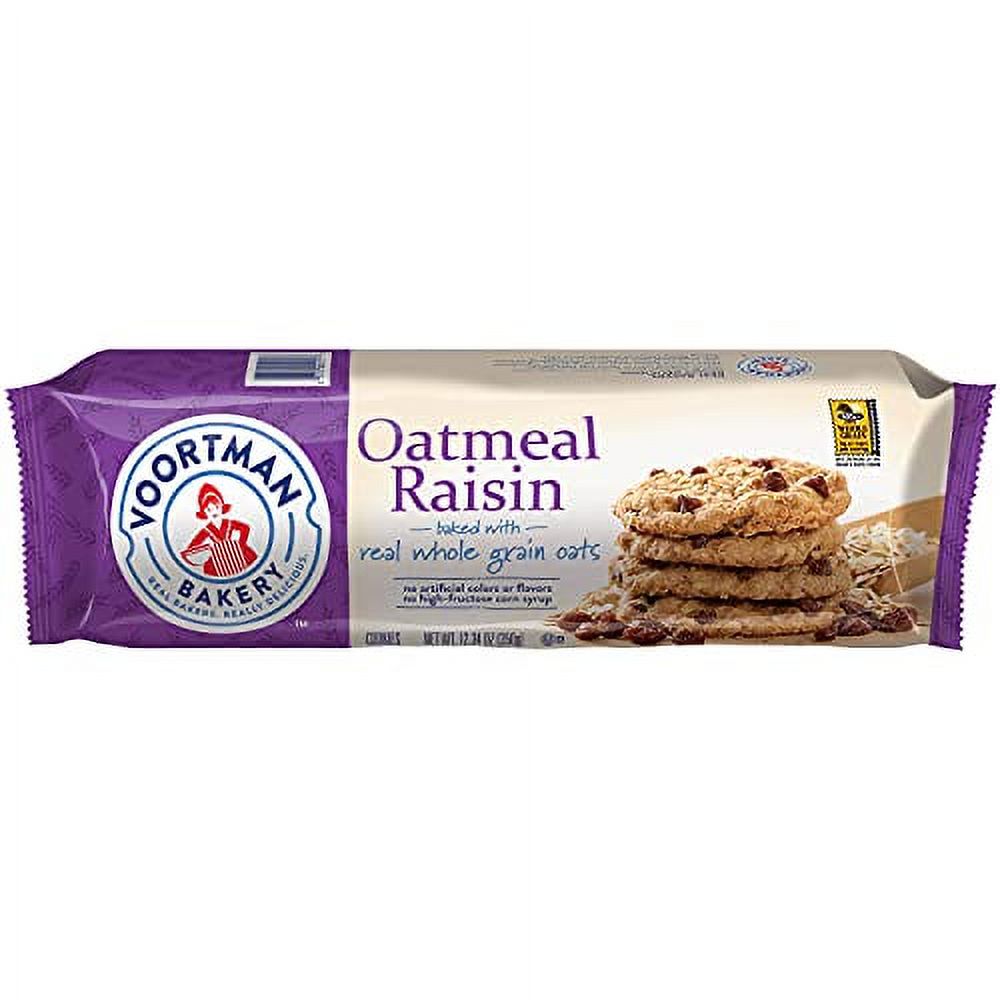 Voortman Bakery Oatmeal Raisin Cookies, 12.3 Oz, 20 Count