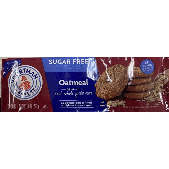 Voortman Bakery SUGAR FREE Oatmeal Cookies 8 Oz Pack NEW FREE SHIPPING