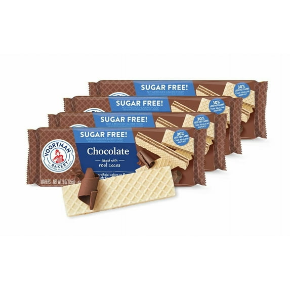 Voortman Bakery Sugar-Free Chocolate Wafers, 4 Ct