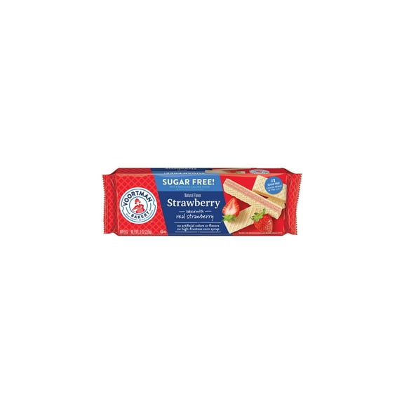 Voortman Bakery Sugar Free Strawberry Wafer, 30 Count (Pack of 14)