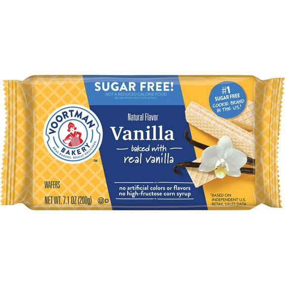 Voortman Bakery Wafer, Vanilla, Sugar Free, 7.1 oz