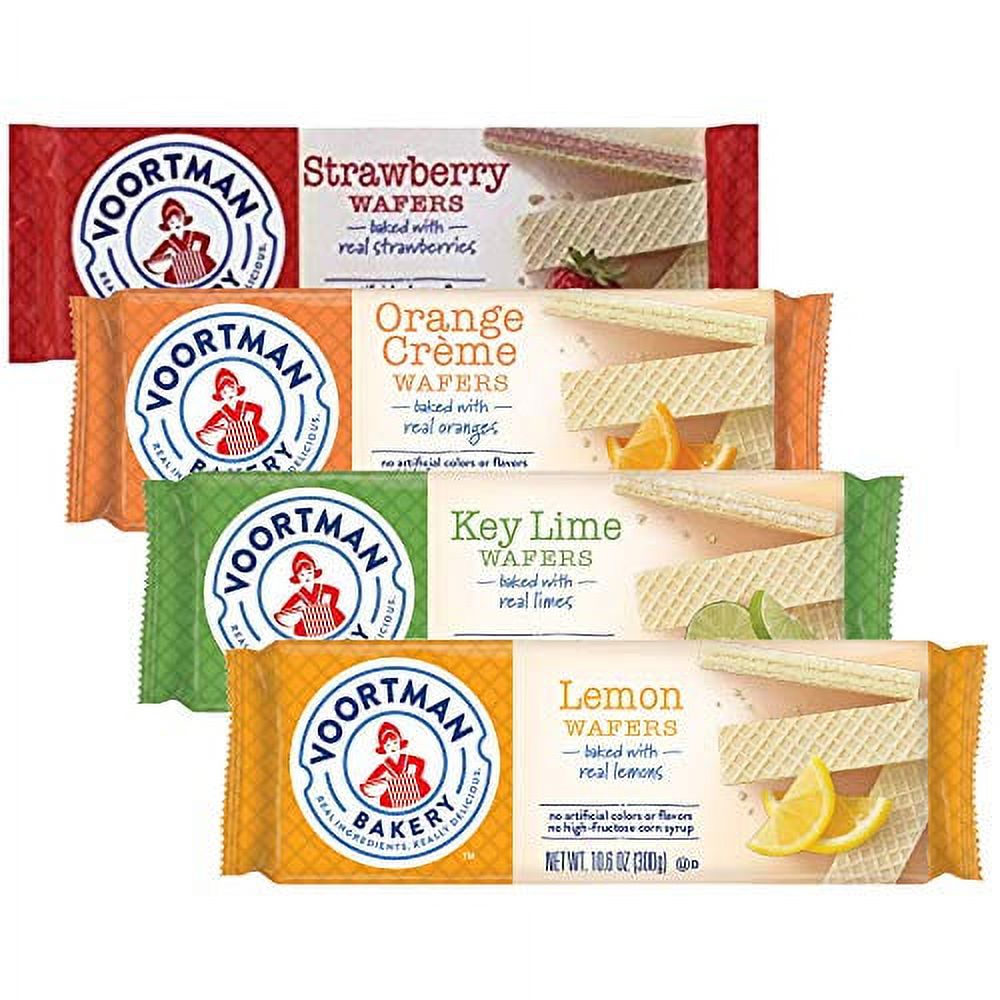 Voortman Bakery Wafers Variety Pack Key Lime, Strawberry, Lemon and