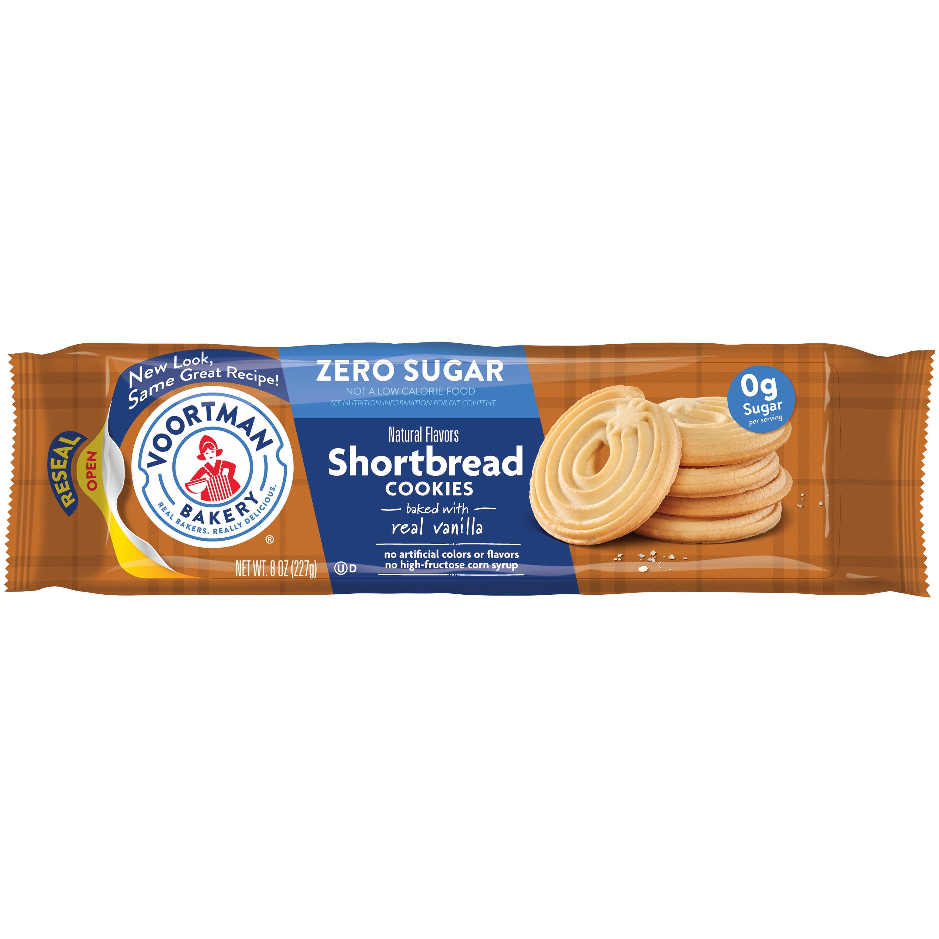 Voortman Bakery Zero Sugar Shortbread Cookies ., 12 Count 8 oz ...