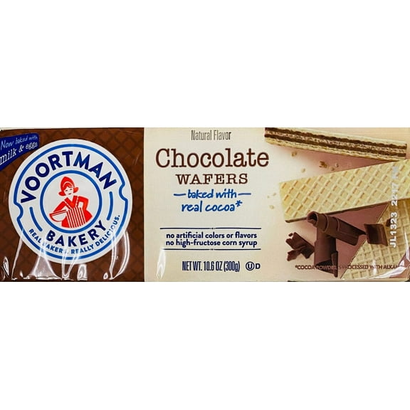 Voortman Chocolate Wafer Cookies, 10.6 Oz Pack