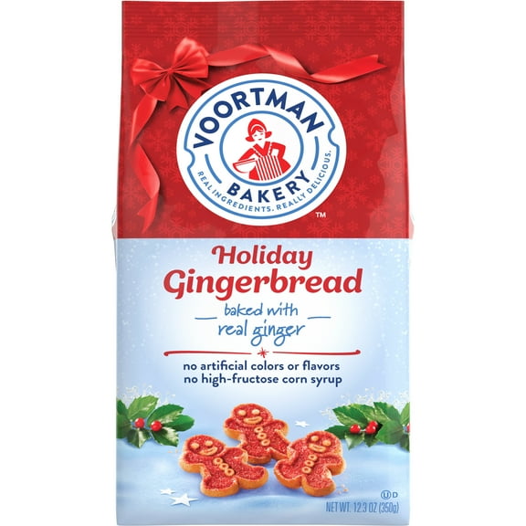 Voortman Holiday Gingerbread Kids Cookies, 12.3 Oz.