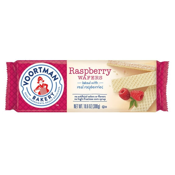 Voortman Raspberry Wafers 10.6oz (Pack of 4)