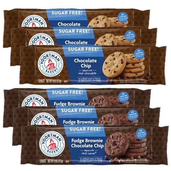 Voortman Sugar Free Brownie and Chocolate Chip Cookies by Voortman (Chocolate Overload) | 6 Count
