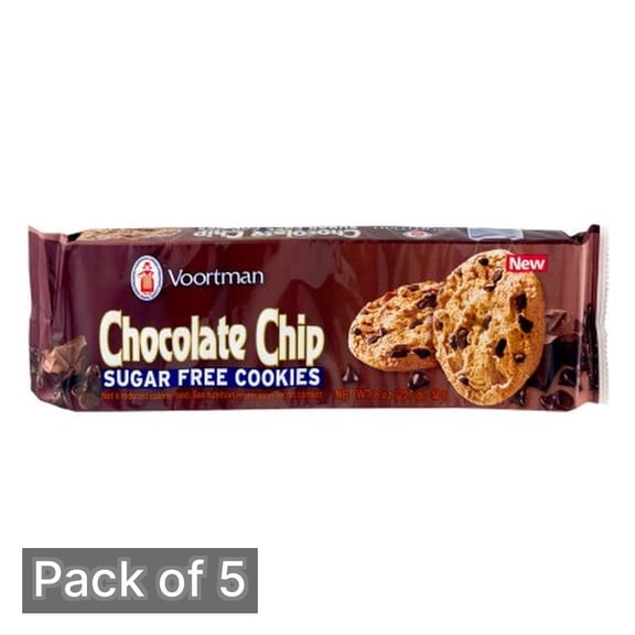Voortman Sugar-Free Chocolate Chip Cookies (Pack of 5)