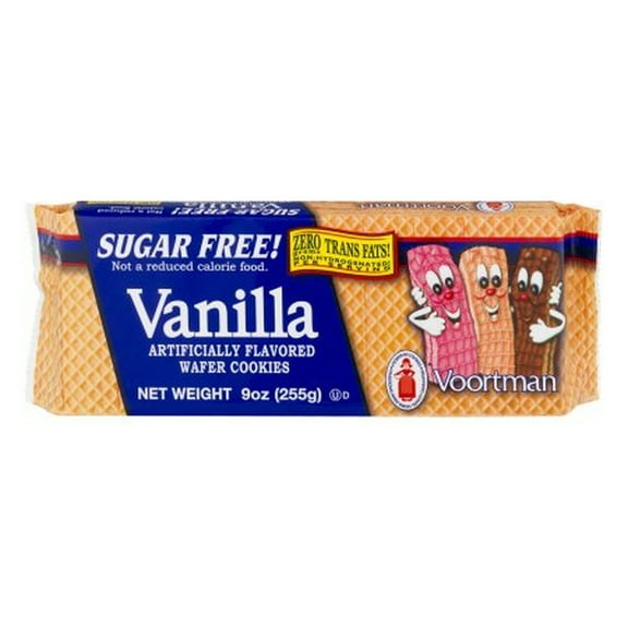 Voortman Sugar-Free Vanilla Wafer Cookies, 9 Oz. (Pack of 3)