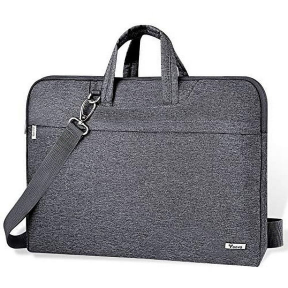 Voova Laptop Bag 17 17.3 inch Water-resistant Laptop Sleeve Case with Shoulder Straps & Handle Computer Briefcase,Grey