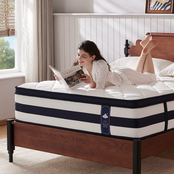 VorBed Full XL Size Mattress, 14 Inch Hybrid Mattress for Cooling and ...