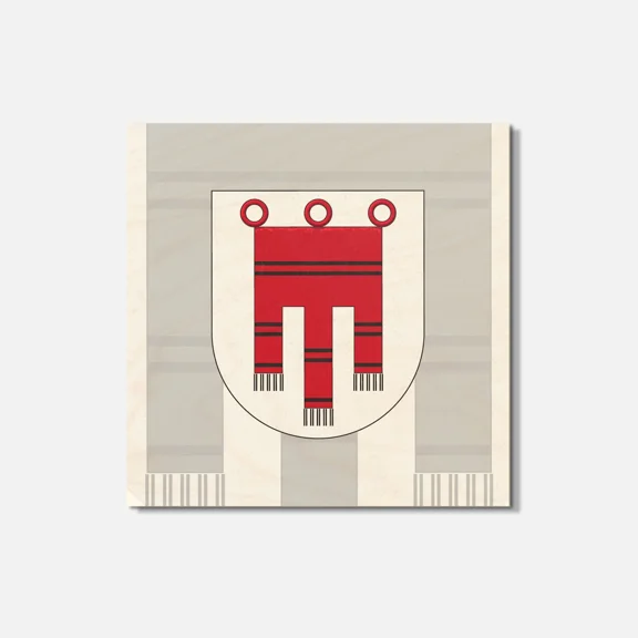Vorarlberg Coat Of Arms Austria City 4'' X 4'' Square Wooden Coaster