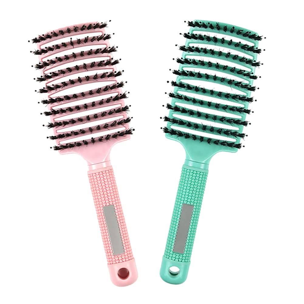 Voremy Magical Brush Detangler, Detangling Brush, Vormey Ultra Detangler For Wet Or Dry Hair Men, Women And Kids, Fast Drying Styling Massage Hairbrush (Light Pink+Green), 1.0 Count
