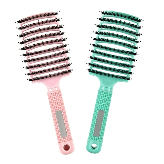 Voremy Magical Brush Detangler, Detangling Brush, Vormey Ultra Detangler For Wet Or Dry Hair Men, Women And Kids, Fast Drying Styling Massage Hairbrush (Light Pink+Green), 1.0 Count