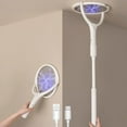 thumbnail image 1 of Vorfor Rotating Head Electric Fly Swatter Racket Rechargeable Bug Zapper, Mosquito Electric Fly Swatter Racket with Telescopic Extension Indoor, White, 1 of 9