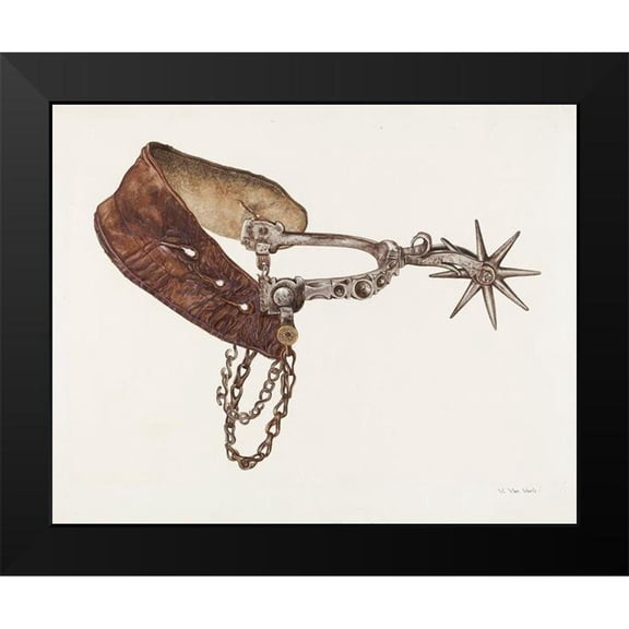 Voris, Vera Van 14x12 Black Modern Framed Museum Art Print Titled - Spur 1937