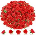 thumbnail image 1 of Vorkoi 100pcs Red Small Artificial Roses 1.3 Inch Mini Red Roses Flowers for Crafts Small Silk Red Rose Flowers Fake Rose Heads for Home Wedding DIY Centerpieces Decor, 1 of 6