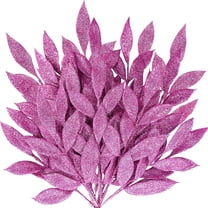 Vorkoi 20 Pcs Teal Glitter Bay Leaf Sprays Artificial Christmas Tree Picks Sprays 12.7" Tall for Teal Christmas Tree Winter Wreath Swag Floral Arrangement Vase Wedding Bouquet Centerpiece Decoration