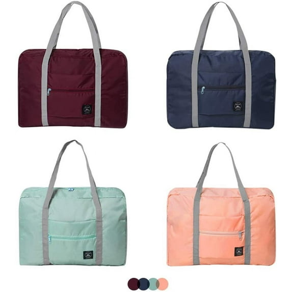 Vorkoi 2PACK Foldable Travel Bag Luggage Storage for Sports Gym Water Resistant Nylon Canvas Duffel for Men, Women