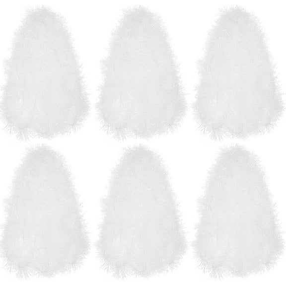 Vorkoi 88.5 ft 6 Rolls Halloween Tinsel Garland Decor Glitter Metallic Twist Garland Wedding Summer Luau Birthday Party Indoor Outdoor Hanging Home Decor