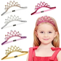 Vorkoi Baby Girl Rhinestone Crown Headbands Toddler Princess Tiara Crown Headband Set Hair Accessories for Birthday Party Shower Photograph