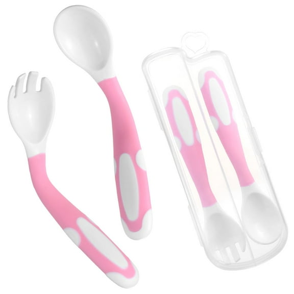 Vorkoi Baby Training 2-Piece Flatware Set with TPE Handles