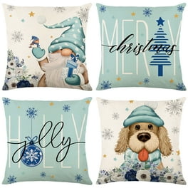 Christmas Pillow Covers 18x18inch Farmhouse Vintage Christmas Decorative Throw Pillow Covers Christmas Tree Merry Christmas Snowman Wreath Cushion Covers Pillowcase for Outdoor Home Couch Walmart