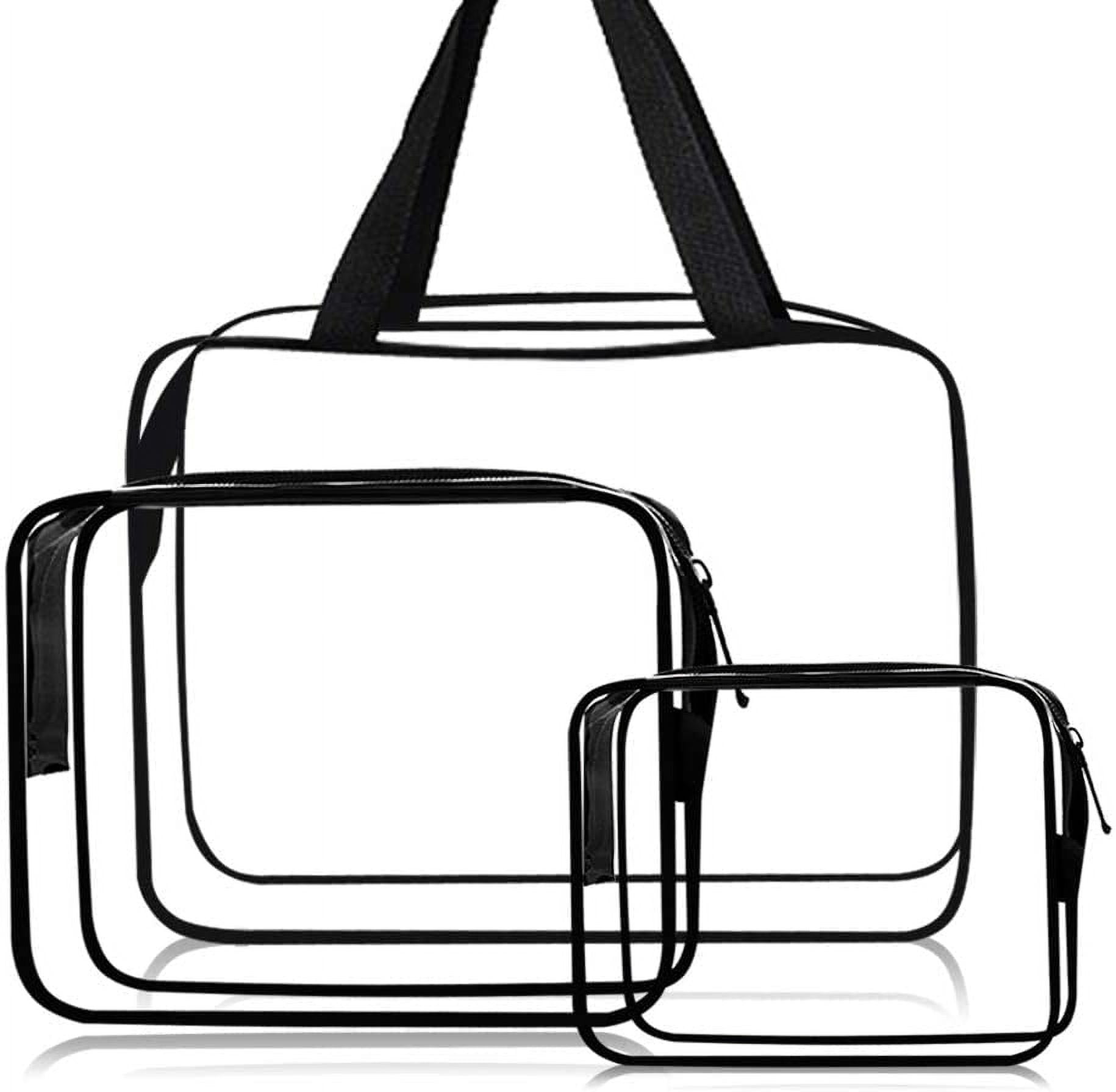 Vorkoi Clear Travel Toiletry Bag with Zipper Makeup Pouch Handle